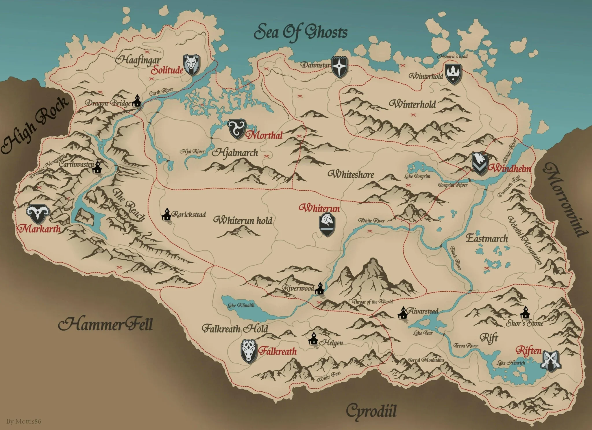 skyrim map